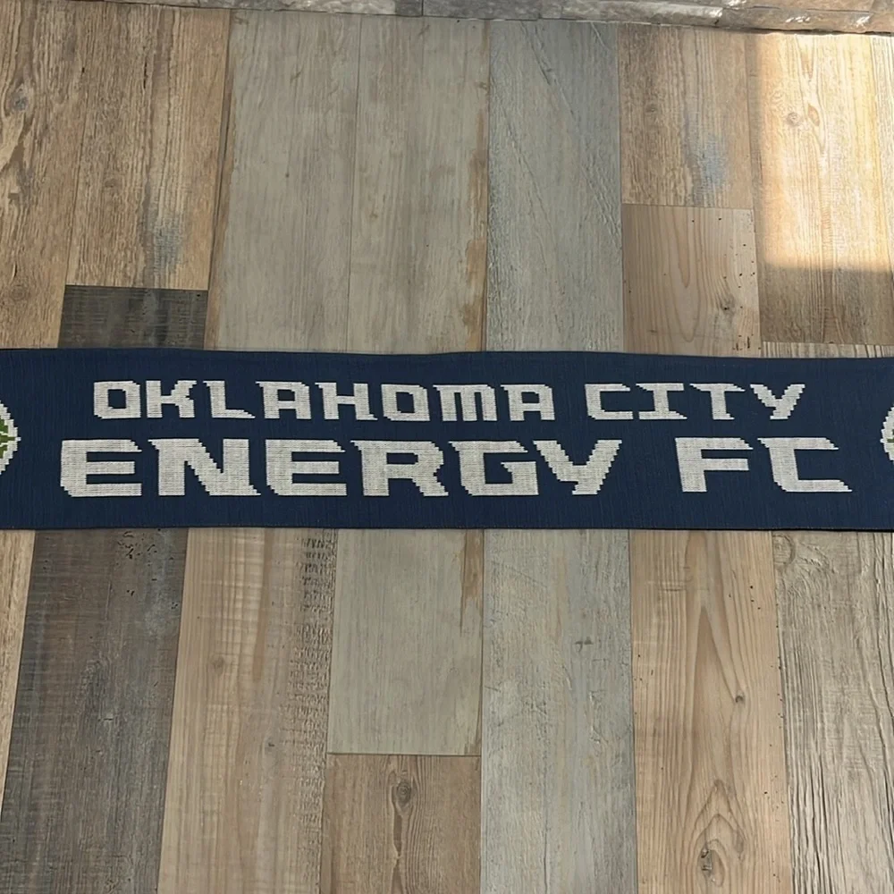 Oklahoma City Energy FC Soccer Scarf Sports Scarf Blue Black Green W7” L61”